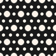 Fototapeta na wymiar Simple vector floral pattern. Abstract geometric seamless texture with flowers