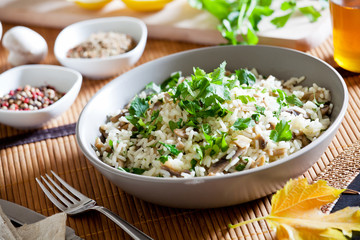 Homemade Rice With Wild Mushrooms