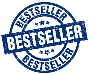 bestseller blue round grunge stamp