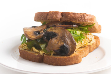 Gourmet Sandwich with chicken and mushroom