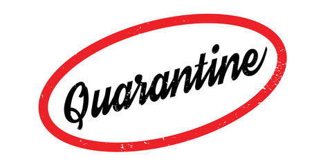 Quarantine rubber stamp. Grunge design with dust scratches. Effects can be easily removed for a clean, crisp look. Color is easily changed.