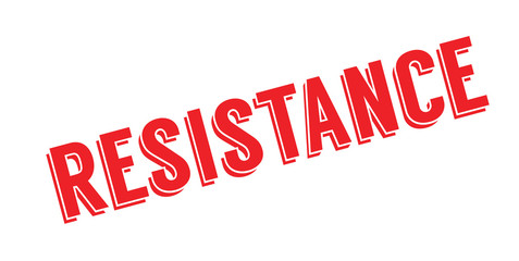 Resistance rubber stamp. Grunge design with dust scratches. Effects can be easily removed for a clean, crisp look. Color is easily changed.