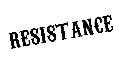 Resistance rubber stamp. Grunge design with dust scratches. Effects can be easily removed for a clean, crisp look. Color is easily changed.