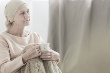 Woman with tumor