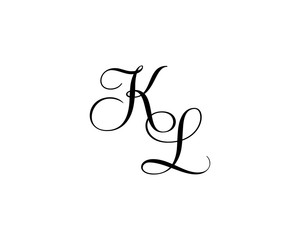 Fototapeta na wymiar KL Letter Logo Icon 2