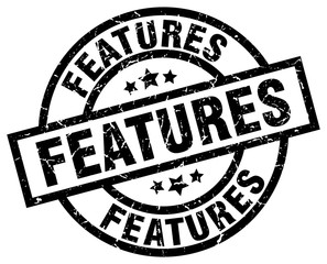 features round grunge black stamp