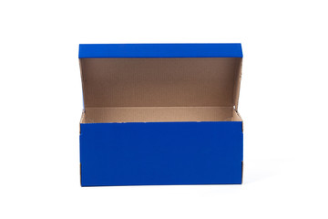 blue box gift on white background