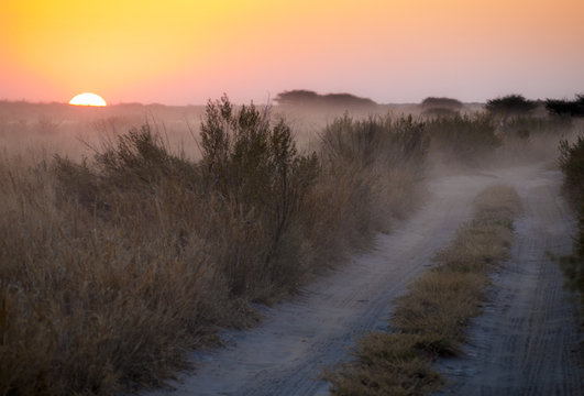 Sunset in the Central Kalahari Game Reserve, Botswana