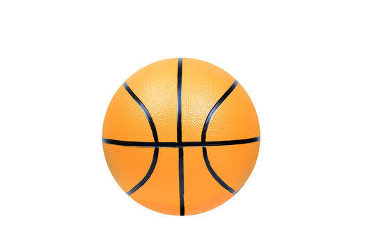 the orange basketball ball on white background isolated
