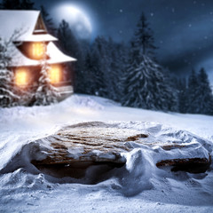 snow background and winter time 