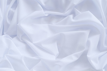 White cloth background and texture, Crumpled of white fabric abstract