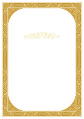 Ornate framework for page decoration, diploma, card, label. A4 page proportions.