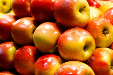 red and fresh apples