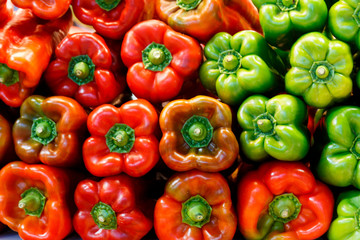 red and green peppers