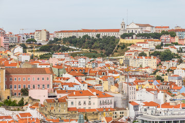 Fototapeta na wymiar Da graca church and convent and Cityview of Lisboa