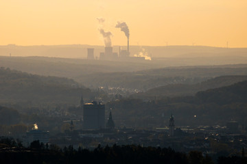 Sonnenuntergang über Völklingen