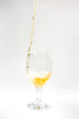 Ice tea on white background