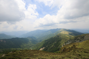 徳島県三好市　三嶺　山頂からの風景