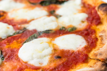 Obraz na płótnie Canvas Classica pizza con mozzarella di bufala, Italian Pizza with 