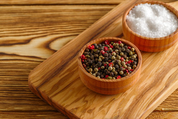 large edible salt and a peppercorn