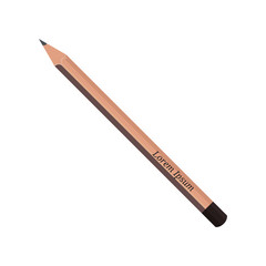 Pencil icon in flat design. Vector illustration. Pencil on white background with shadow.