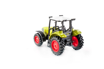Toy tractor isolated