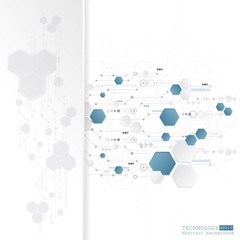 Abstract technological background with various technological elements. Structure pattern technology backdrop. Vector