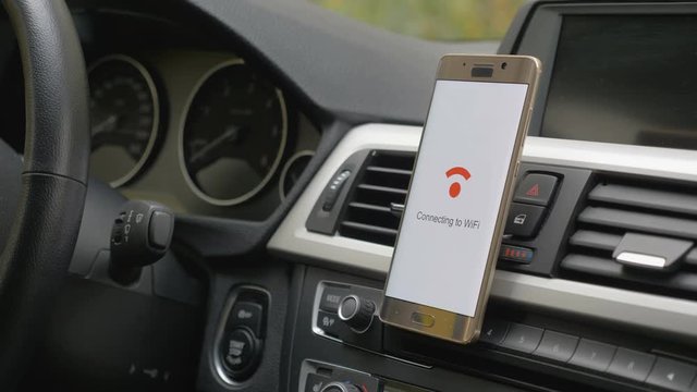 smart phone connects to wifi in car