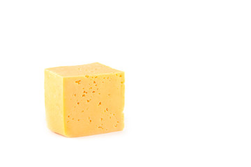 Piece of cheese isolated