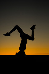 yoga silhouette