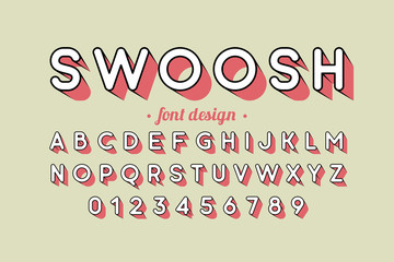 Retro style font design