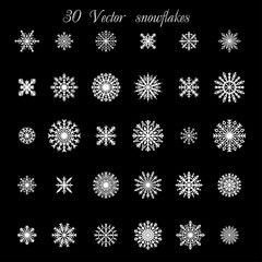 Snowflake icons ,vector