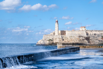 El Morro fortress in Havana during a tropical storm