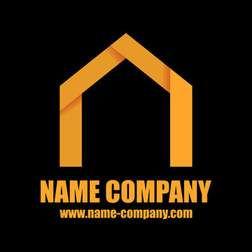 logo constructeur maison artisan construction jaune