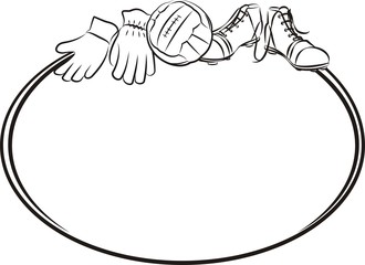 soccer or football frame or banner