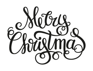 Merry Christmas calligraphic text