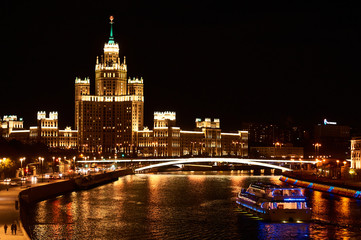 Night landscape of Moscow
