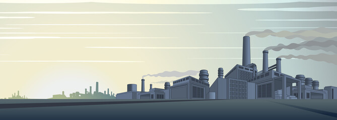 Industrial Cityscape Vector