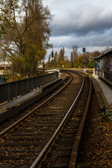 Fototapeta na wymiar Rail de S-Bahn à Berlin