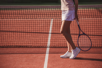 Girl playing tennis