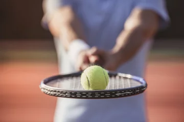 Foto op Plexiglas Man playing tennis © georgerudy
