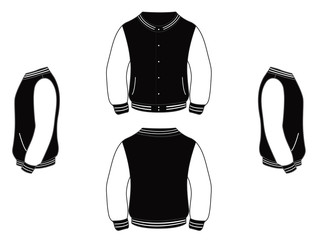 Fototapeta premium Blouson Teddy's (universitaire) Noir