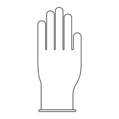 glove icon in monochrome silhouette