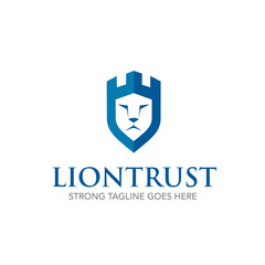 Lion Shield  Illustration Logo and Icon Element Template