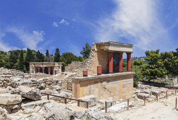 The Palace of Knossos in Crete, Heraklion, Greece