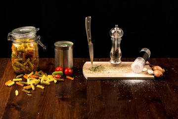 Preparing the food for cooking