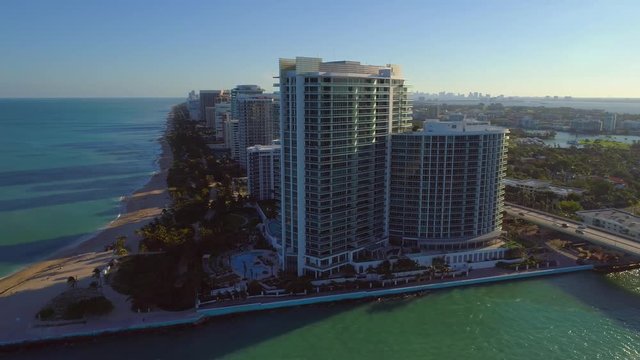 Aerial orbit Ritz Bal Harbour Miami FL