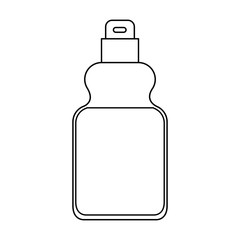 detergent bottle icon in monochrome silhouette