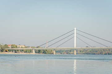 Brige of Liberty crossing the Dunabe river in Novi Sad, Vojvodina

