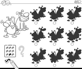 shadows with funny dogs coloring book